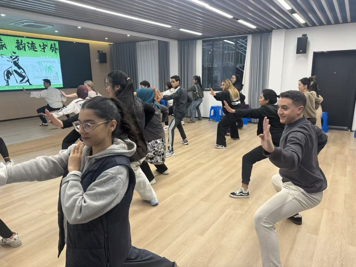 Powerful voices echo through the Wenzhu Community's practice room in #Ningbo, as international students follow martial arts moves with precision and spirit. This three-month public program brings together students from around the world to experience Chinese culture through