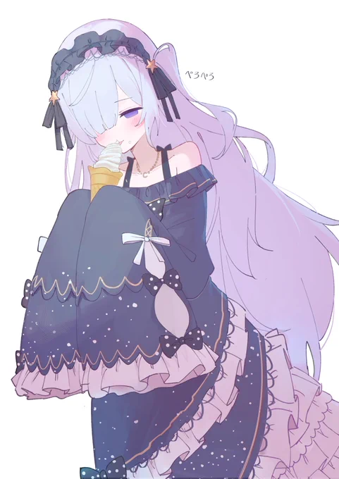 アンアンがアイス食べるときは溶けるまでぺろぺろしてるって決まってるの #まのさば #まのさば二次創作