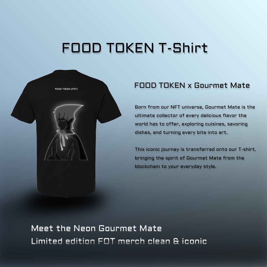 TokenFood37810's tweet photo. Guess who just landed on our first merch? 👀

Your daily GM [Gourmet Mate] just went wearable.

$FOT Telegram : https://t.co/ZtsRXYkSuE
$FOT Chat : https://t.co/52XIlH79eB
Litepaper : https://t.co/ewAWG2qotW https://t.co/HNKiftiFx0