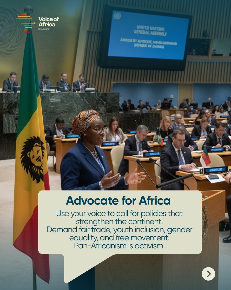 voice_ofafrica's tweet image. To be Pan-African is not just to wear African prints or quote history, it’s to live Africa every day. It’s in how we think, how we build, how we love, and how we stand for one another across borders. 

#panafricanism #voiceofafrica #africanunity #africanpride #africarising