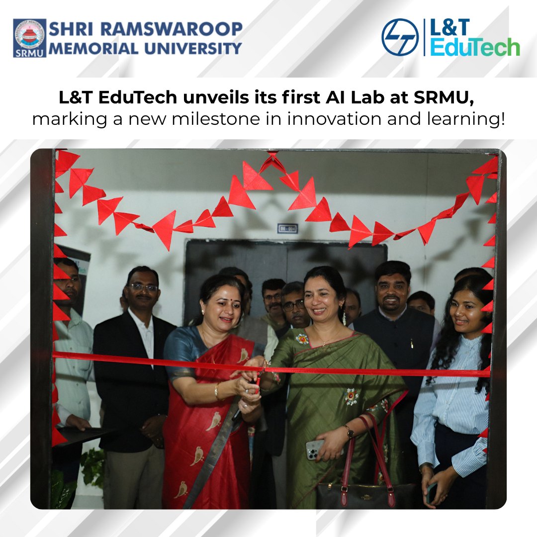 lntedutech's tweet image. Everyone is learning AI today — but few are doing AI.
At L&amp;amp;T EduTech, we believe the best way to master AI is through hands-on experience. That’s why we’ve launched our first AI Lab at SRMU.

#LTEduTech #AILab #SRMU #AI #FutureSkills #HandsOnLearning #Engineering