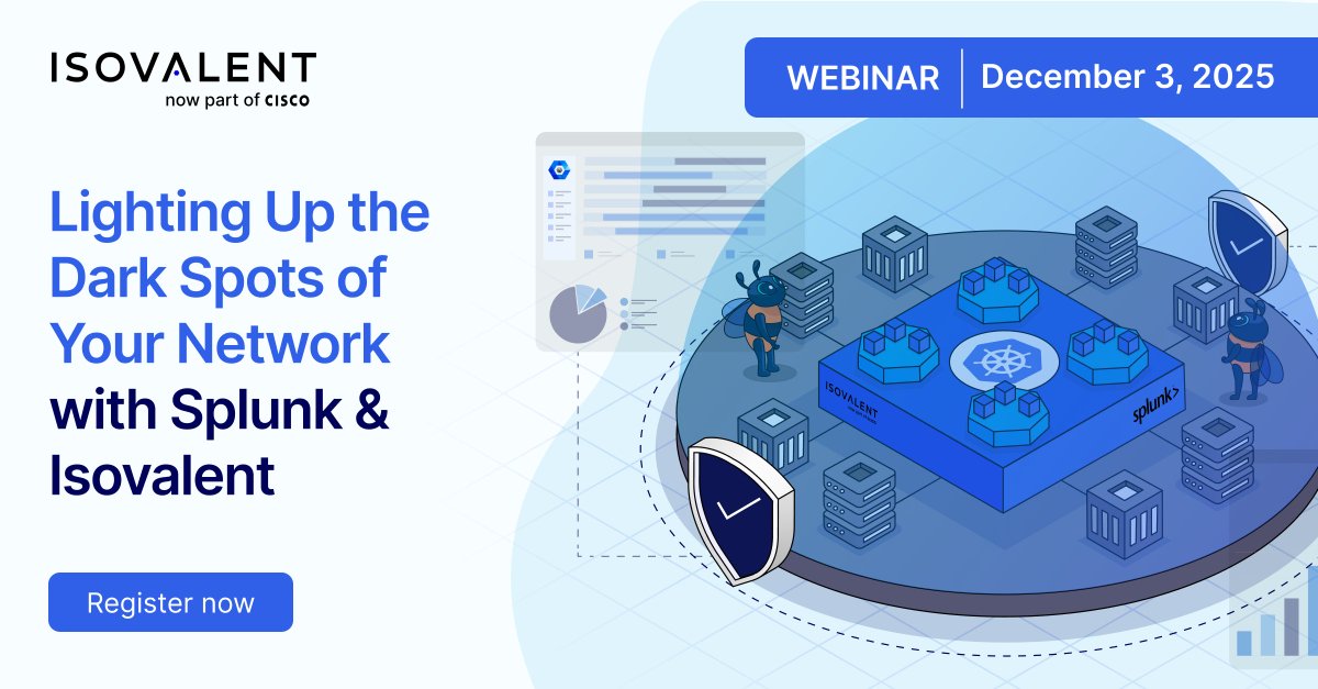isovalent's tweet image. What’s hiding in your network? 👀

In this webinar, see how @Splunk + Isovalent expose blind spots in real time and connect traffic to apps and services.

Register: isovalent.site/4i7JpqH 

#KubernetesSecurity #NetworkObservability #eBPF
