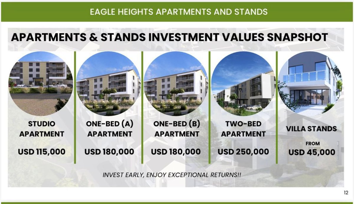 KuraChihota's tweet image. #MoneyisMoving
Do you want a little slice of Vic Falls?
@EagleREIT is offering you a step up...
stands from $45 000 to 2 beds at $ 250 000.
Unozodei ? Musati hamuna kurumwa ndzeve...
Ndiri wenyu
Kurauwone

For queries and site visits...bn@eagleasset.co.zw ndiye anelink