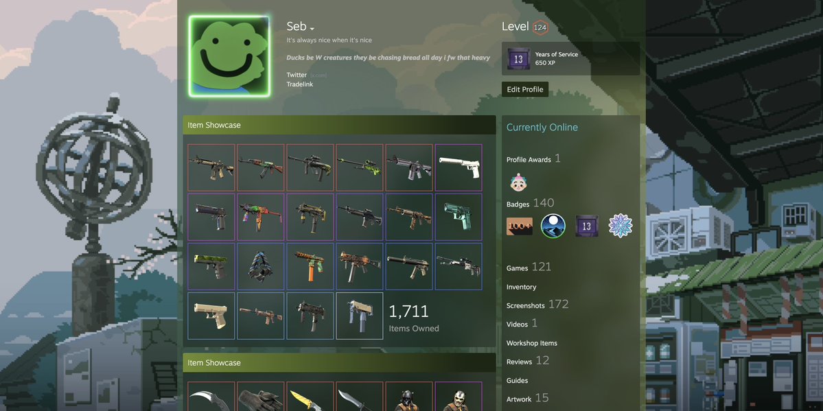 Seb_CS2's tweet image. With the new item showcase colors, is a gradient the new meta?