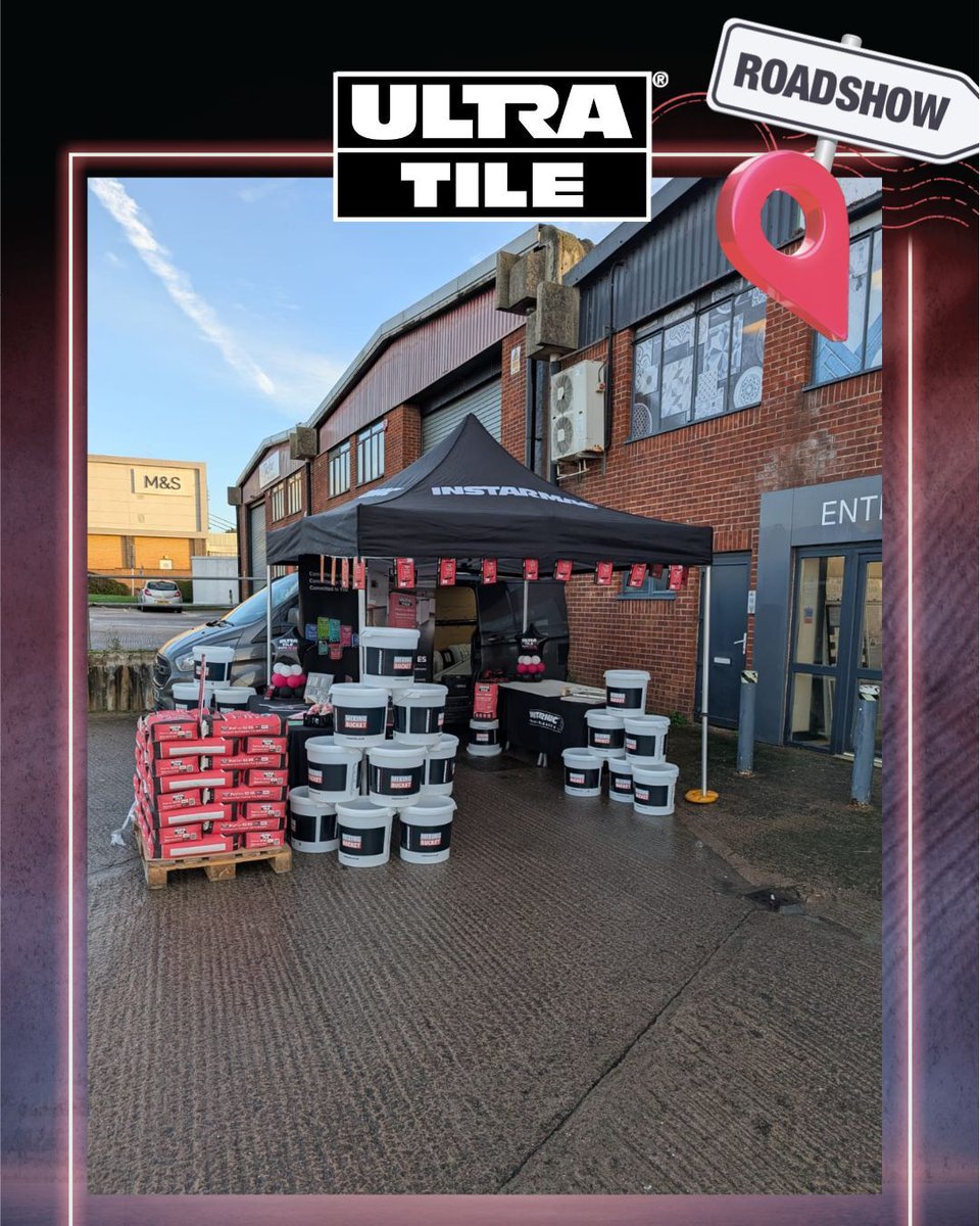 UltraTile_UK's tweet photo. 🚗 We’re at County Tile Warehouse today! 🙌

The UltraTile ProFlex S2 ES Roadshow has arrived — come and see our brand new adhesive in action, grab some UltraTile goodies, enjoy exclusive offers, and even lunch on us! 🍔

Don’t miss out – come and say hi to the team! 👋 https://t.co/sQQFGQt5GP