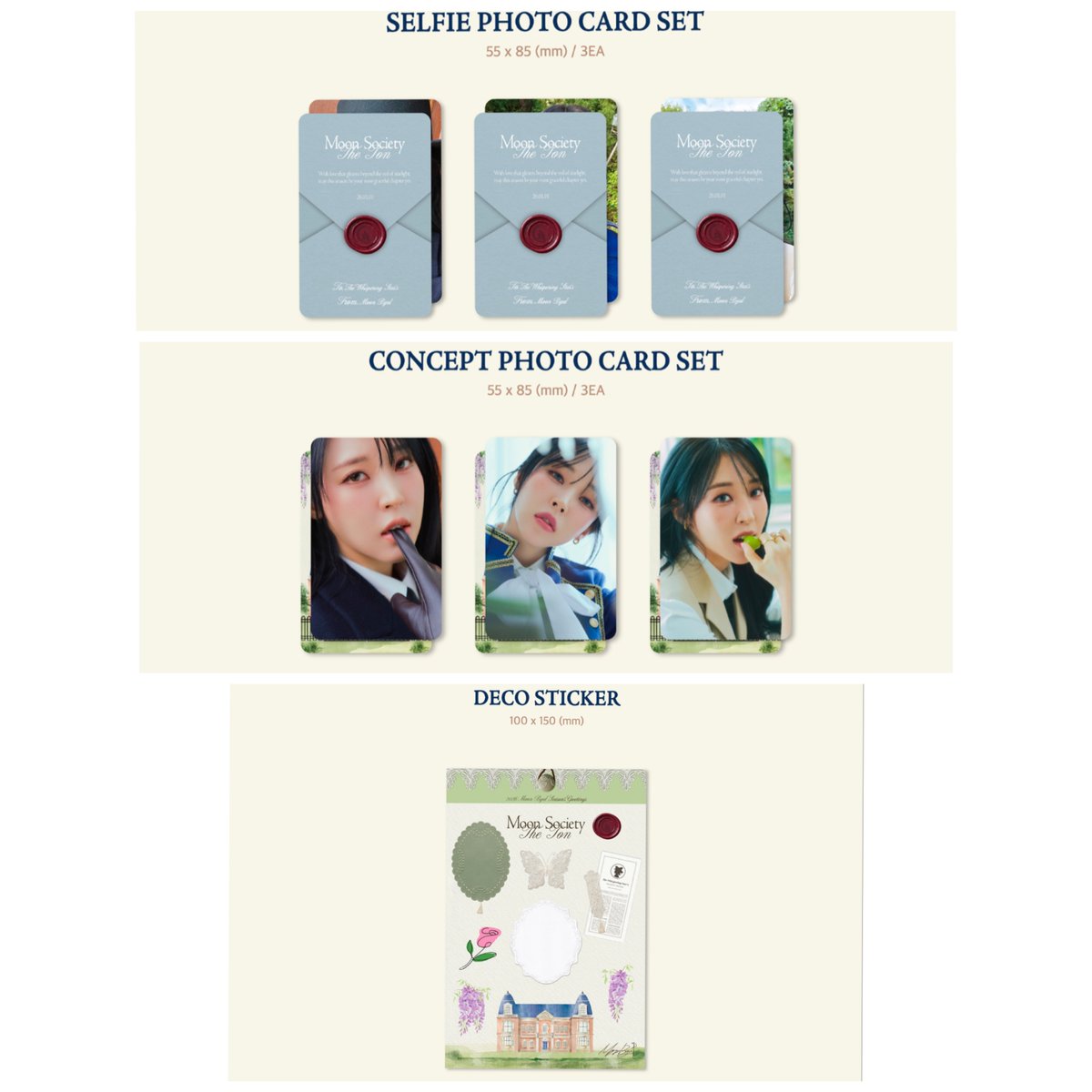cikinmoss's tweet image. MOONBYUL 2026 SG Loose Set

📌EXCLUDE LOCAL POSTAGE

•Outbox+Desk Cal+Folded Poster - RM30
•Brochure+Postcard Set+Mini Poster Set - RM30
•Selfie pc+Concept pc+Deco Sticker - RM70
•Monthly P+Digital P+POB Set - RM45

Limited slots, DM if interested🤗

#pasarmamamoo #moonbyul