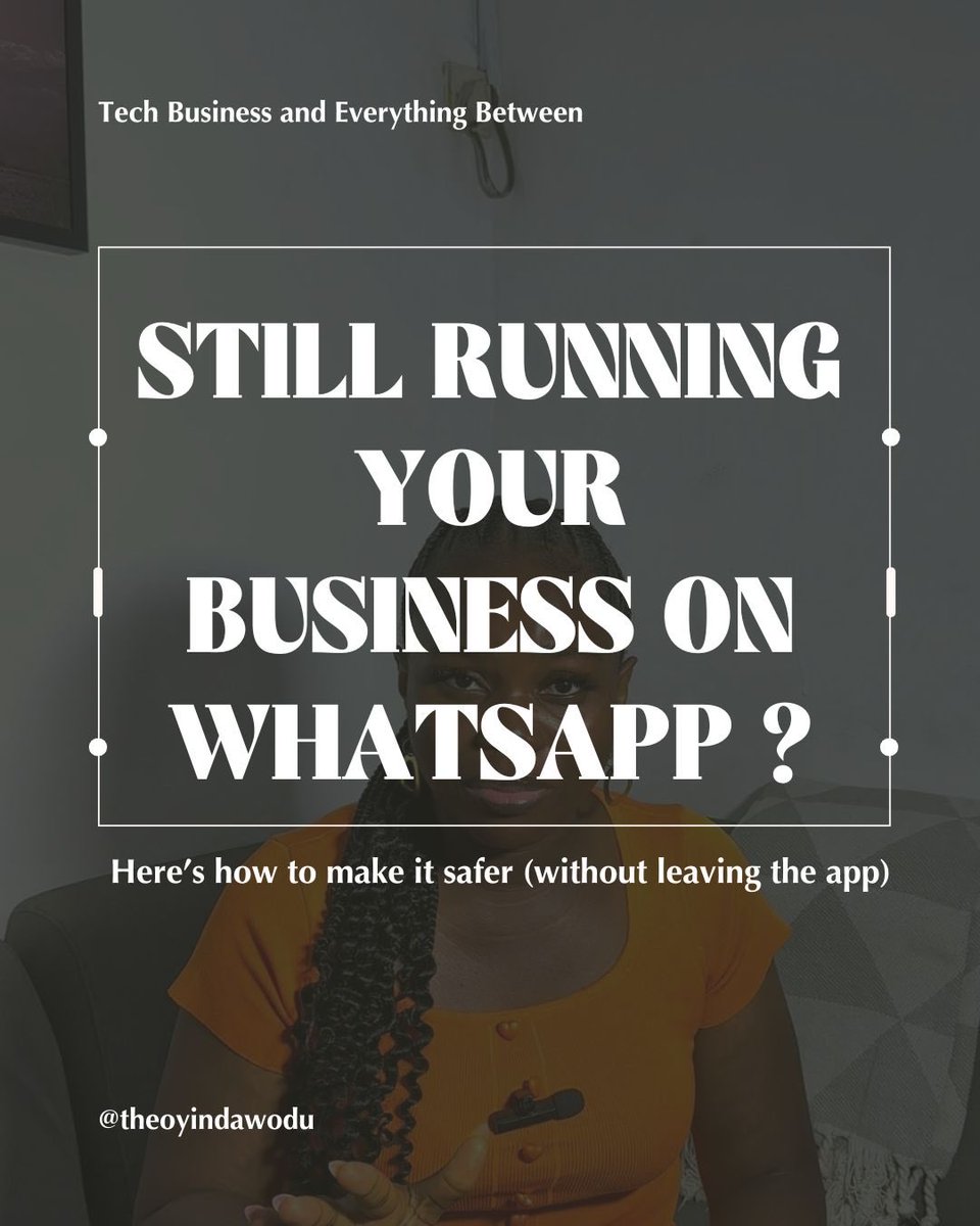 oyindawodu's tweet image. If your business vanishes when your phone does, that’s not convenience, that’s risk.
Start building systems that protect what you’ve worked for. 
 
#TechSimplified #BusinessSystems #Automation