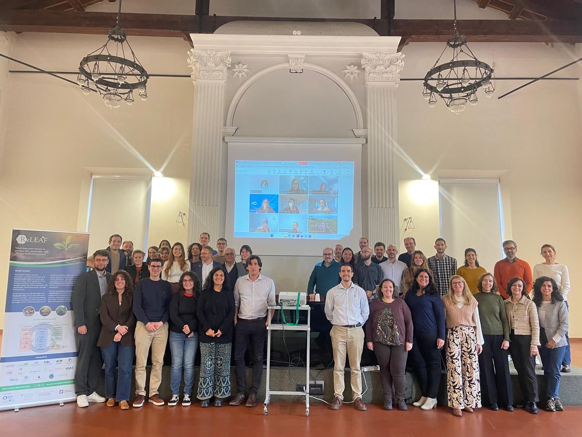 Leitat's tweet photo. 🌿 The #ReLEAF consortium met in Cesena for the project’s 18-Month meeting!

Leitat’s team joined partners to review progress, plan next steps, and visit UNIBO &amp; Ecopesce 🐟

👏 Thanks to all for driving innovation &amp; sustainability forward! https://t.co/97OVHshvuz
