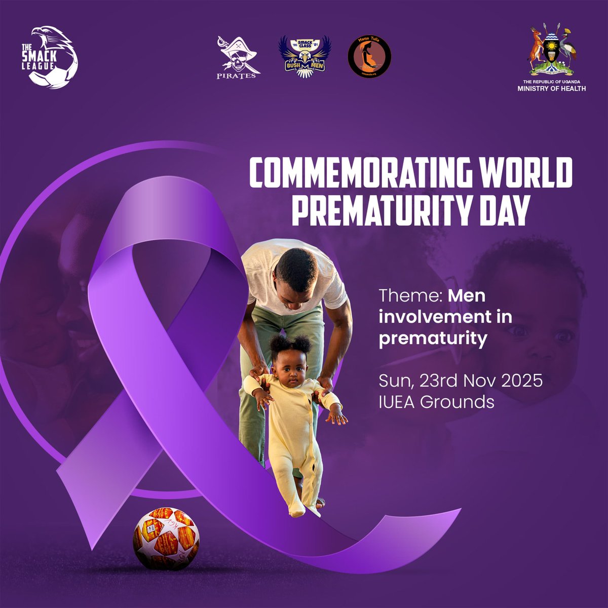 PiratezFC's tweet image. The SMACK Pirates join hands with the @Bushmen01 to commemorate the World Prematurity Day in partnership with Mama Tulia Ministries under the theme, &quot;Men&apos;s Involvement in prematurity&quot;. 

📌Date - 23rd Nov 2025 

#TSL8 #TheSmackLeague  #SmackPirates