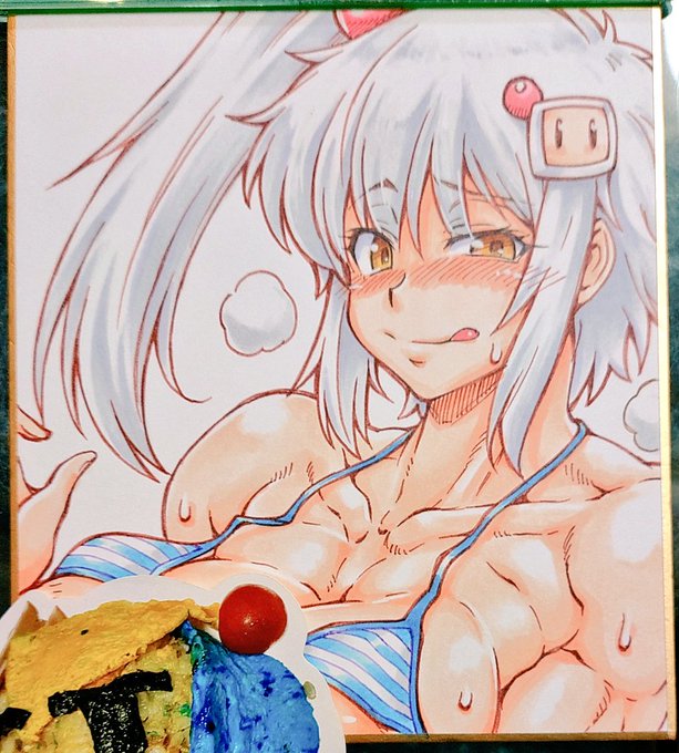 プリボム用むわつよ色紙③
おすけべシロちゃん😡
もうちょっと背景デザインつけようかな?

頑張ったのでゲーセンいくいく 