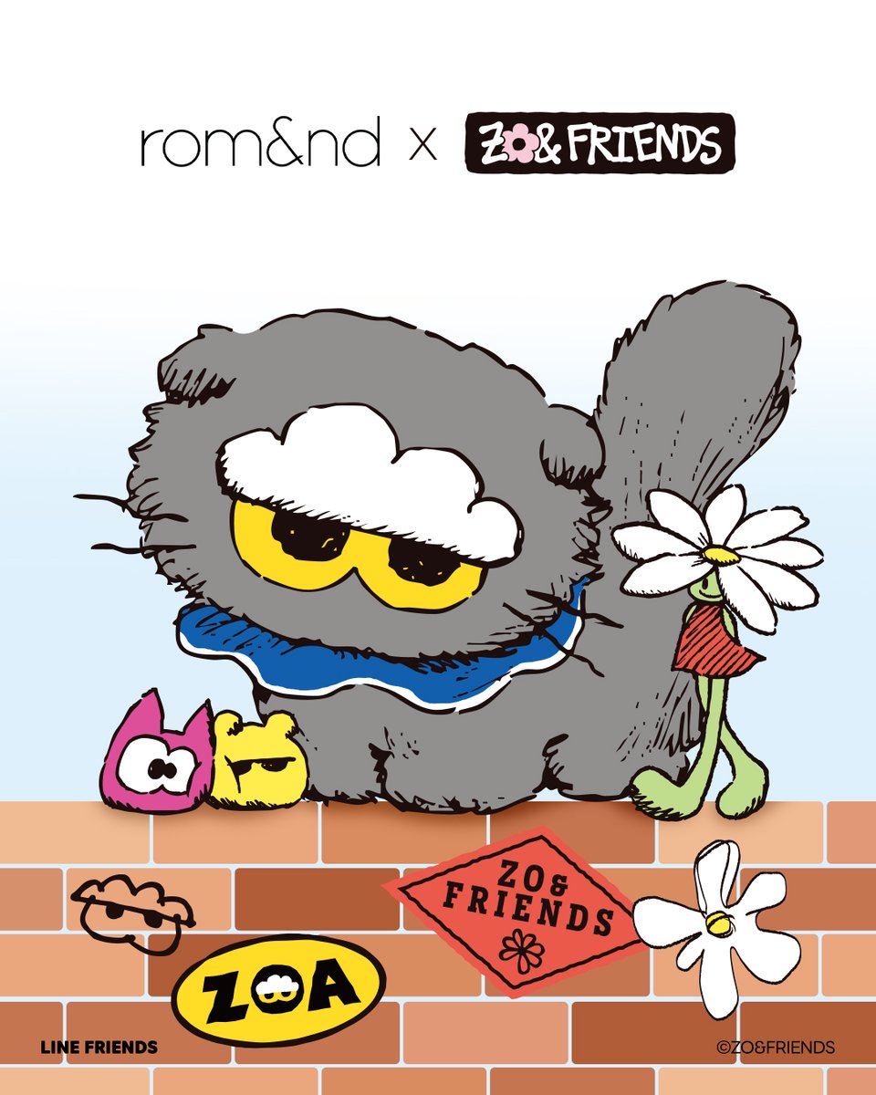 📢rom&ndの新たなコラボ！ ZO&FRIENDS紹介✨ ＼ いつも スロー