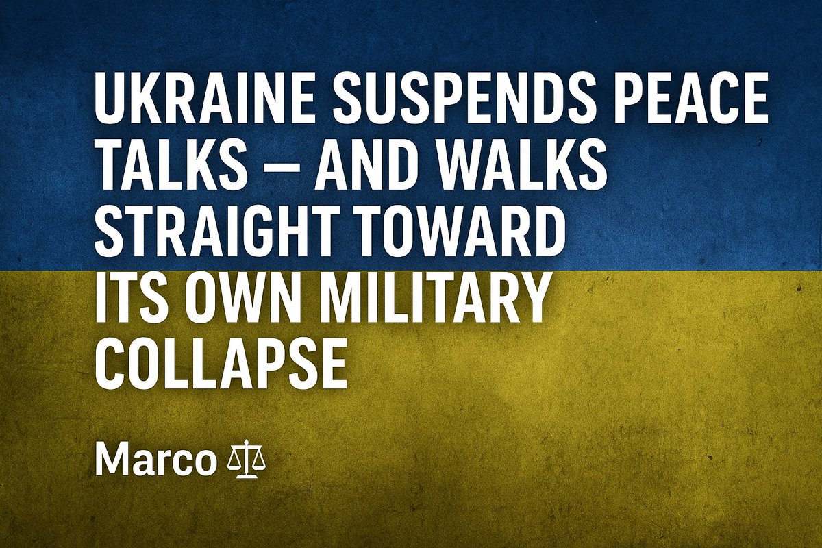 <a href="/mog_russEN/">RussiaNews 🇷🇺</a> ⚠️🤡 UKRAINE SUSPENDS PEACE TALKS — AND WALKS STRAIGHT TOWARD ITS OWN MILITARY COLLAPSE

The absurd logic of a government losing the war but refusing negotiations.

🚨 SHOCK INTRO

Ukraine has officially suspended its peace talks with Russia.
Vice Foreign Minister Kyslytsya