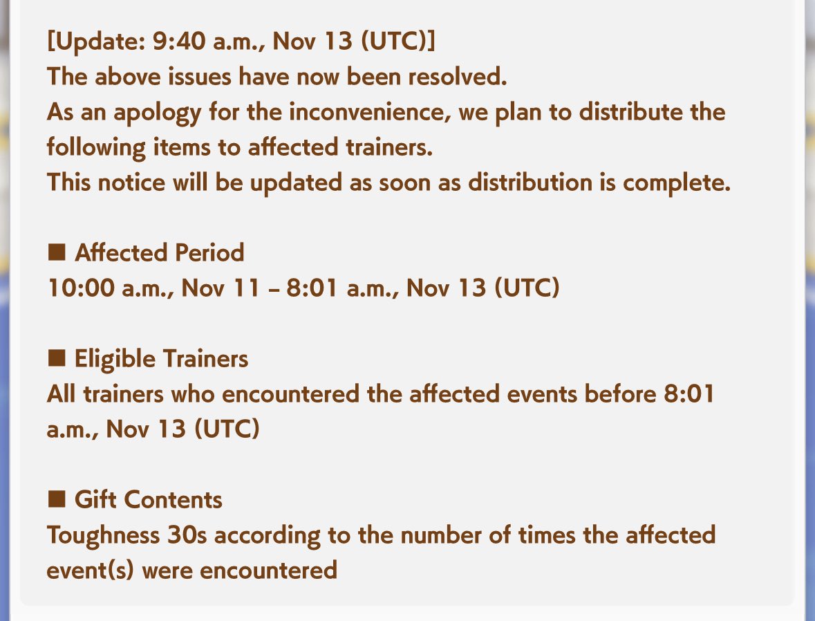 So we basically only get our TP back but not the time/money we invested for a lot of failed careers due to the title screen bug?! <a href="/Cygames_EN/">Cygames</a>  🥲