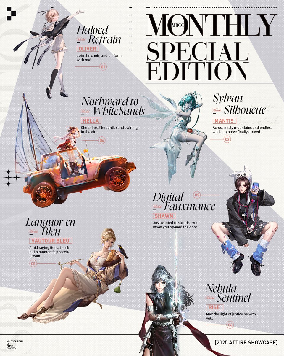 PathtoNowhereEN's tweet image. ■ MBCC Monthly — 2025 Attire Showcase 02/03

What fashions have graced the halls of Path to Nowhere in its third year?

▼ Check out the Monthly and pick up some style tips

#PathtoNowhere #PTN #ShatteredBlade #PTNTurns3