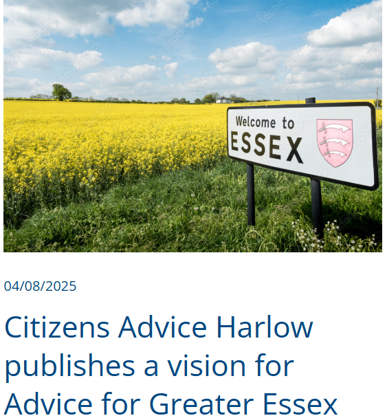 Essex is heading toward devolution. Our manifesto sets out a clear ask: a guarantee of free, accredited advice for every resident, no matter the postcode. 

A fairer Greater Essex starts here 👇

bit.ly/3JWT9r0

#EssexDevolution #CitizensAdvice #LGA #ECC #TeamHarlow