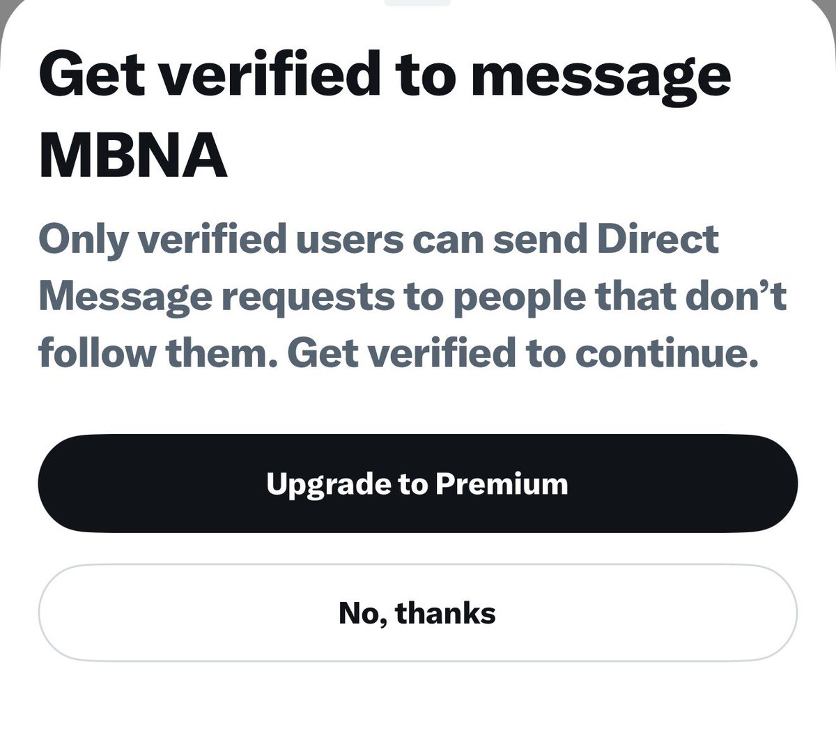 ManShapedVoid's tweet photo. @mbna Hi Sophie. X is being a pain and won’t let me DM you, even though you have followed me… 😡 https://t.co/bX9FVtJVly