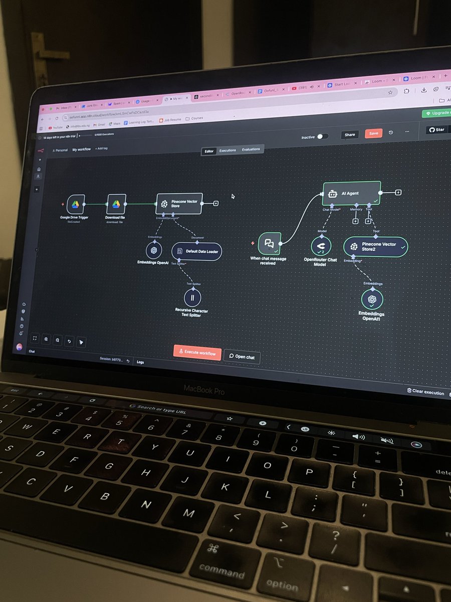 o_ofuni's tweet image. One week ago, I didn’t know the meaning of AI automation. Now, I know what a workflow and AI Agent mean. 

It might seem small to you, but read that first line again. One week ago, part of my plans was not to sit behind the laptop for hours building, breaking and rebuilding.…