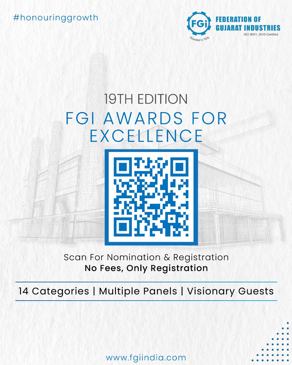 FGIGujarat's tweet image. Taking India to the world! 
Nominate for the FGI Export Excellence Award and celebrate your global success.

Scan the QR code or visit awards.fgiindia.com to register now!

#FGIAwards #ExportExcellence #GlobalTrade #FGIGujarat
