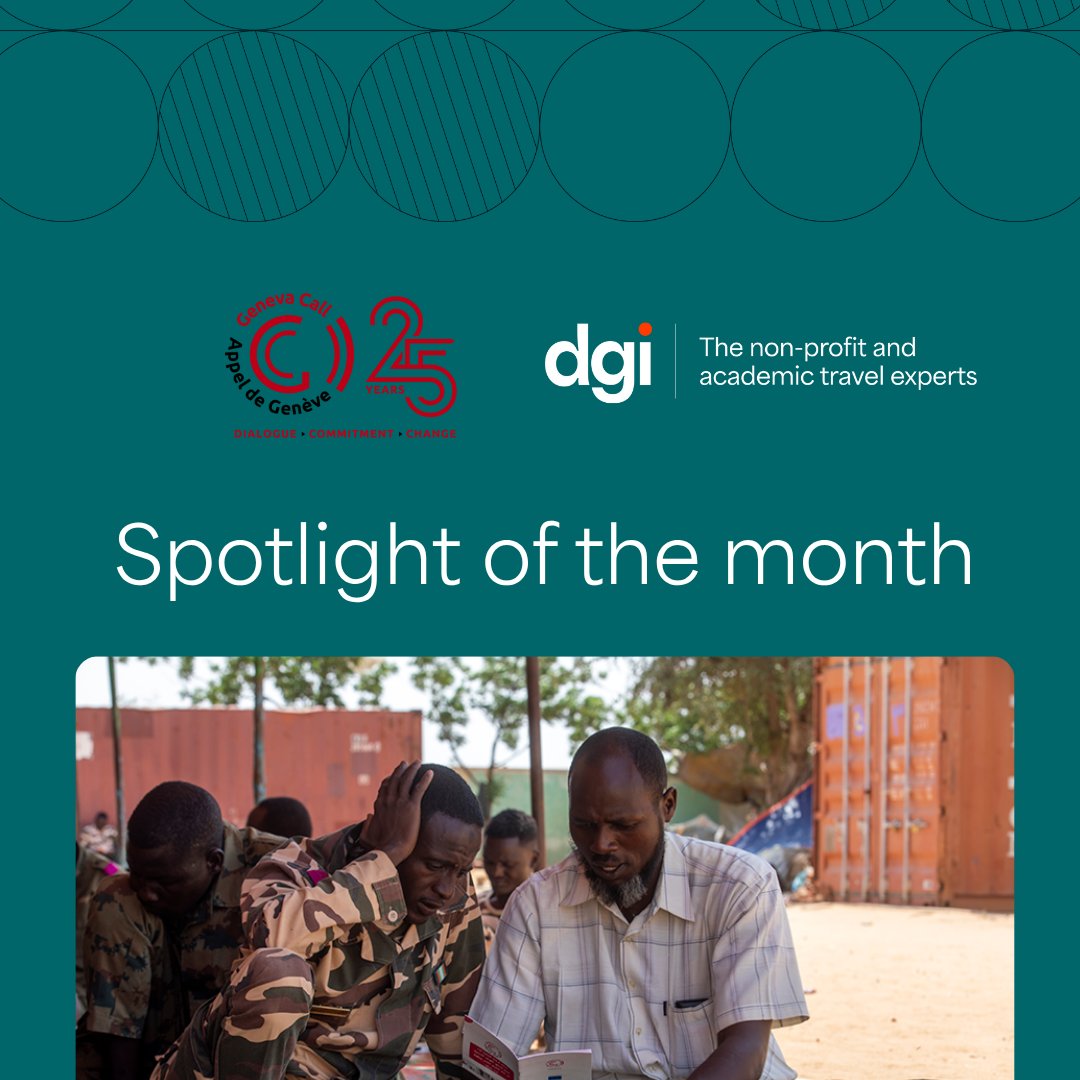 This month, we highlight Geneva Call, marking 25 years of protecting civilians in conflict. By engaging directly with armed groups, they promote respect for humanitarian norms, tackling issues like landmines and child protection. 

More: ow.ly/yBi550XppOe

#GenevaCall #DGI