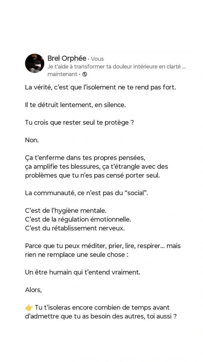 nkollah's tweet photo. Tu peux être fort comme tu veux, mais personne ne guérit vraiment seul. https://t.co/loH6HoCtwg