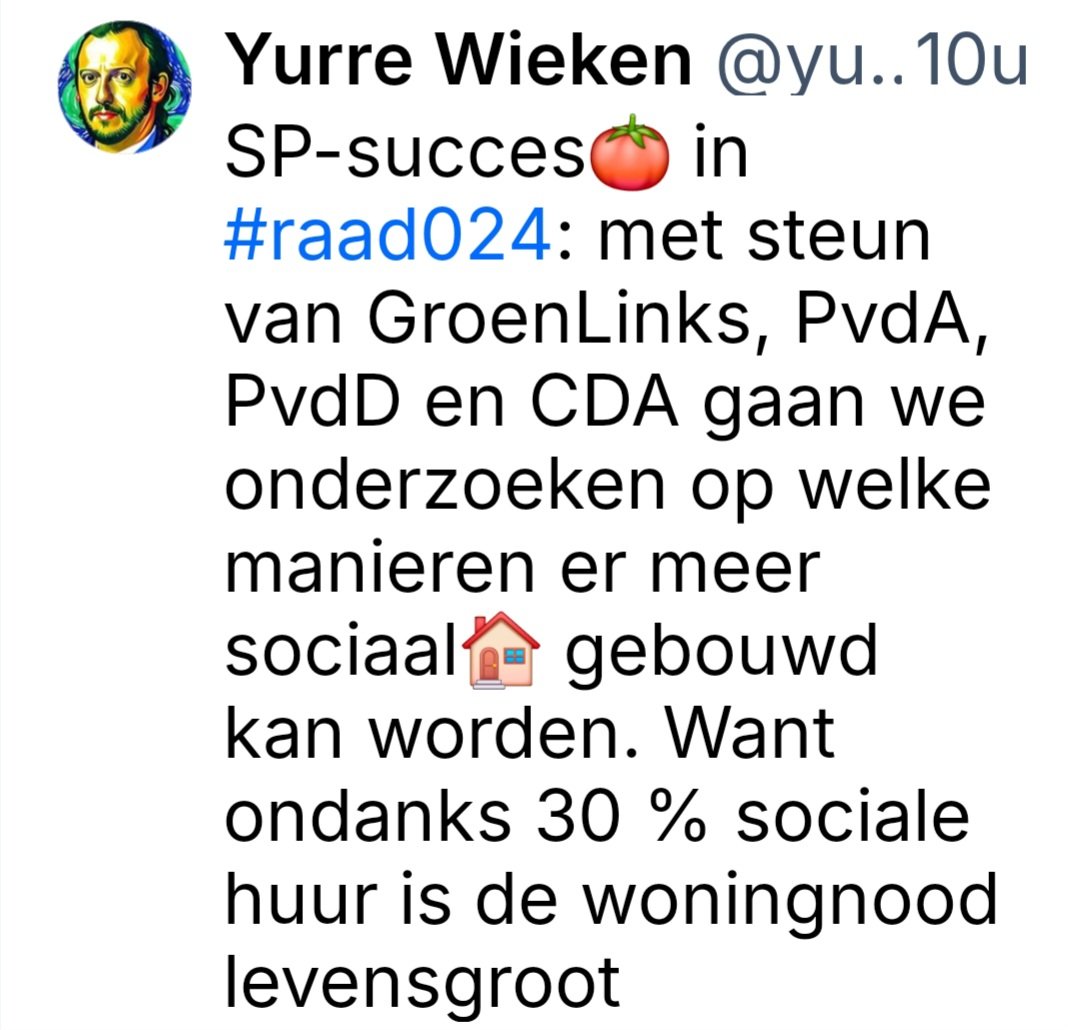 De ontwikkelaars  #nijmegen staan nu over elkaar heen te ejaculeren. Nog meer kippenhokken. Nog meer, voor nog minder.

<a href="/1inNijmegen/">1Nijmegen</a> wil SOCIALE GEZINSWONINGEN, dwingende afspraken met corporaties, van groot naar beter faciliteren.
#Nijmegen