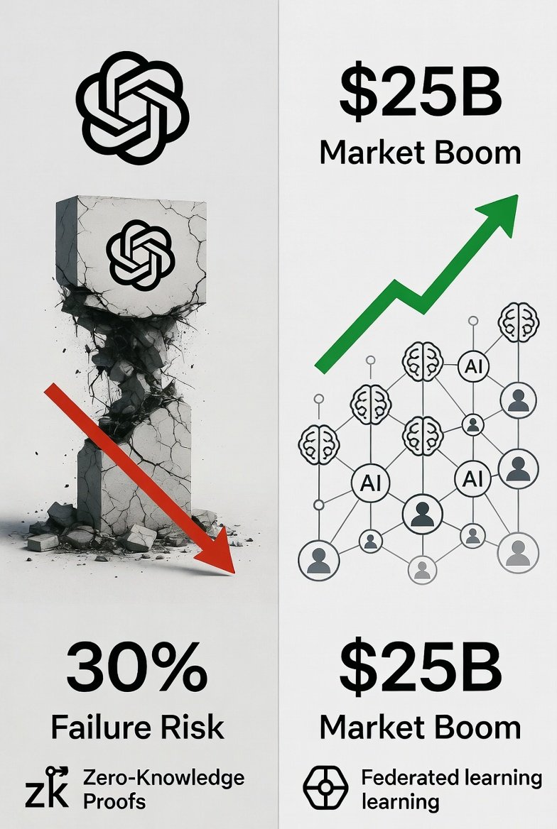 🚀 Decentralized AI's exploding: AI crypto market hit $25B in 2025, up 200% YoY—while centralized giants like OpenAI hoard data &amp; face 30% failure risks from silos. DeAI flips it: Privacy-first, community-owned models via ZK proofs &amp; federated learning. Bold take: