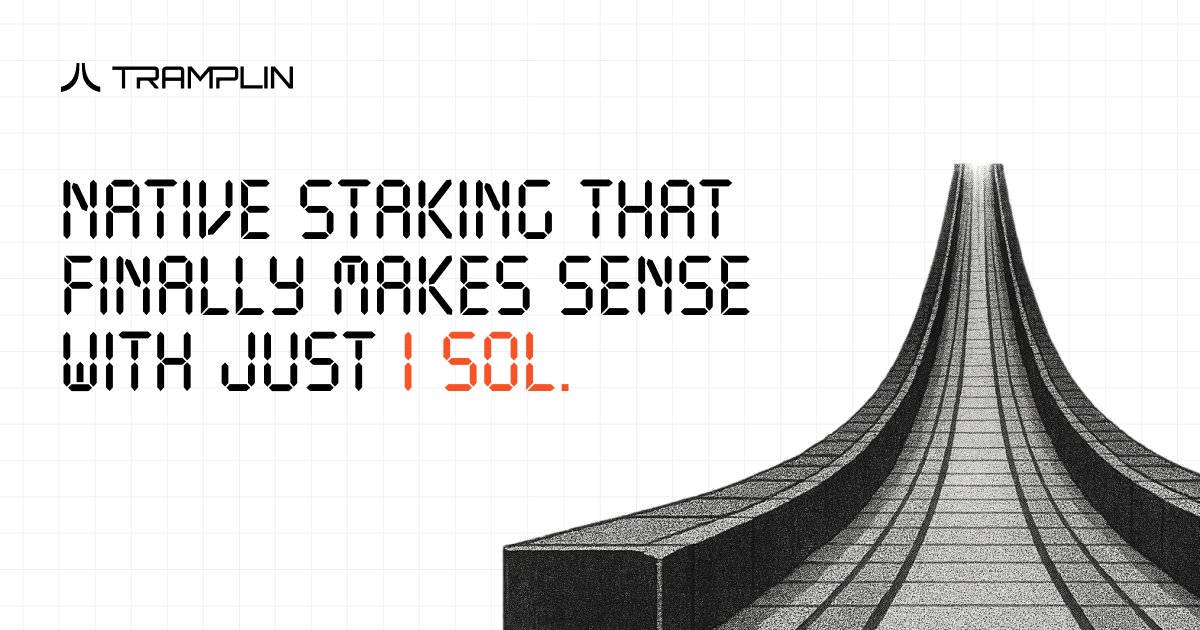 Tramplin_io's tweet photo. Meet Tramplin: a community-driven validator and DeFi initiative on @solana, setting a new standard for reward distribution among stakers.

It is native staking that finally makes sense with just 1 SOL.

Join early ↓ https://t.co/gEv430vVLq