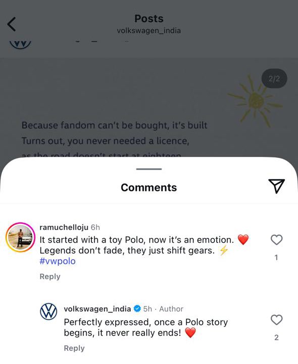 tikhatgoad's tweet image. This comment!❤️@volkswagenindia 
Polo fanclub for life!🫶🏻