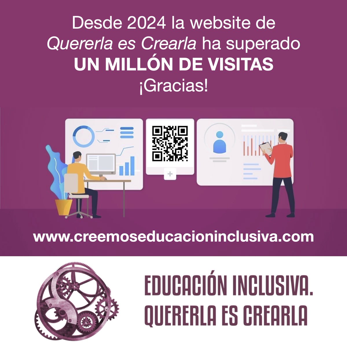 😍 1.000.000 de visitas a nuestra web creemoseducacioninclusiva.com desde 2024!! ¡Muchas gracias!