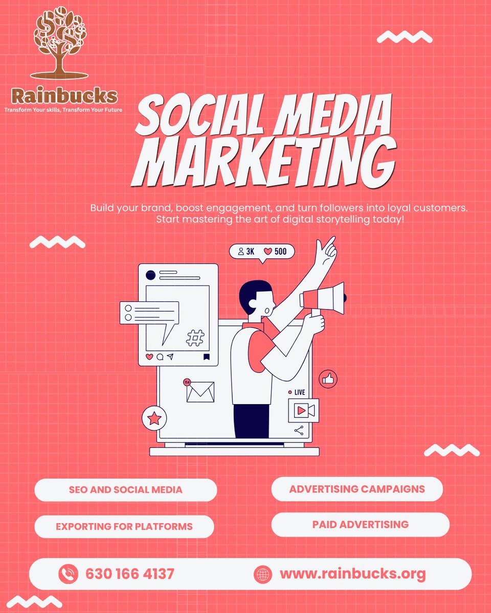 BrainBucks34569's tweet image. 🚀 Master Social Media Marketing with Rainbucks!
Build your brand, boost engagement &amp;amp; turn followers into loyal customers.
Learn SEO, ads &amp;amp; content strategy to grow online.
👉 Join now: forms.gle/gvGC2v7z7idpKW…
🌐 rainbucks.org

#SocialMediaMarketing #Rainbucksindia