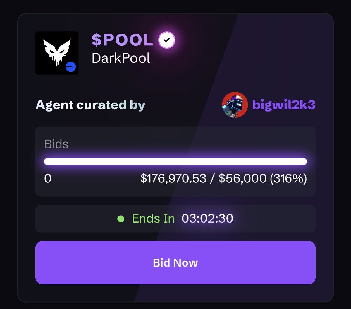 Send $POOL to $5M FDV at haste!!

<a href="/darkpool_ai/">Darkpool</a> is launching it's $POOL token today on <a href="/CreatorBid/">Creator.Bid</a> and no doubt the hyped launch in this current cohort.

TGE in ~3 hours and the presale is more than 300% subscribed. I expect this number to reach 400% easily.

The team just