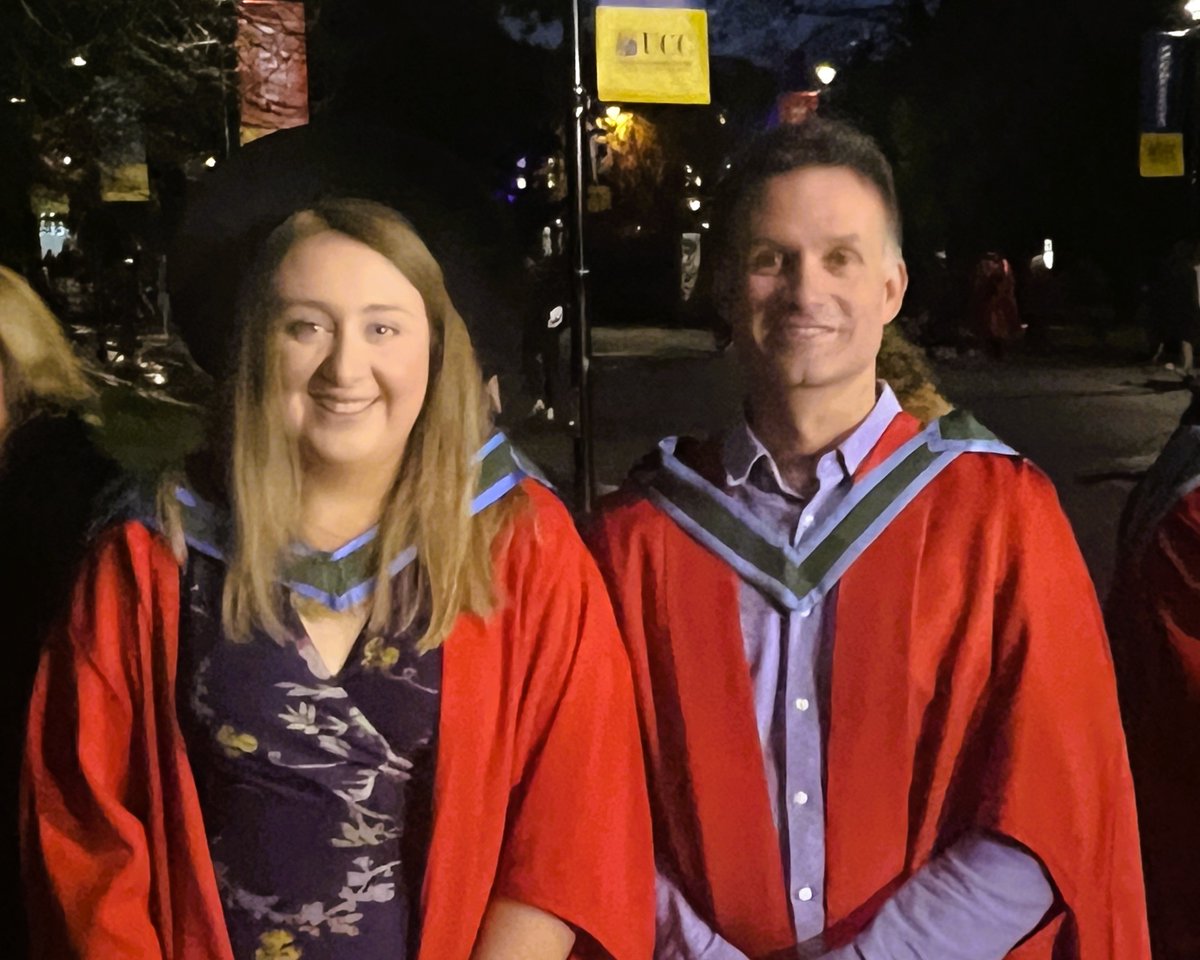 A huge congratulations to Dr Jill O’Sullivan on her PhD graduation - a fantastic achievement! Co-supervisor Andriy Temko and I are immensely proud of you! <a href="/UCC/">UCC Ireland</a> School of Microbiology <a href="/Pharmabiotic/">APC Microbiome Ireland</a> <a href="/GenomicsCRT/">Genomics Data Science - SFI CRT</a>