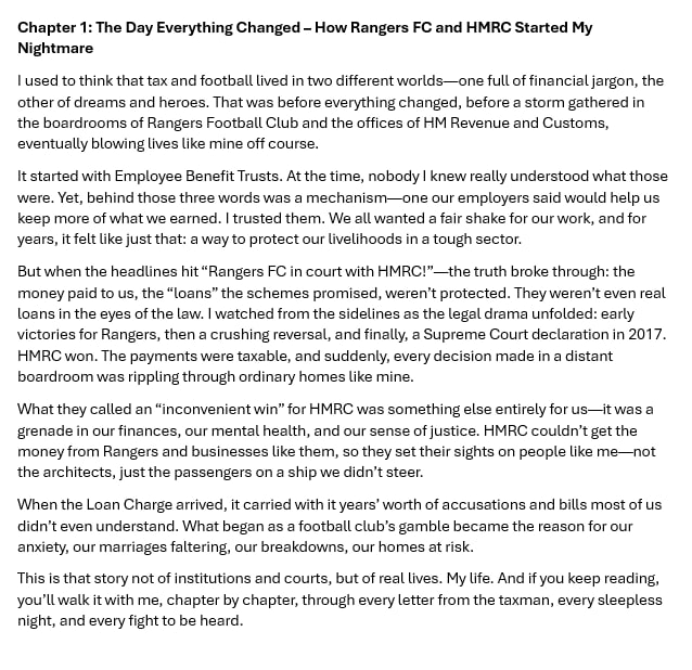 After writing so many Articles I thought it was time to write a book based on my own experience, facts I have researched, resourced and existing articles I've written. The book is at an early stage but here is the front cover and the draft 1st chapter to give you a taste.