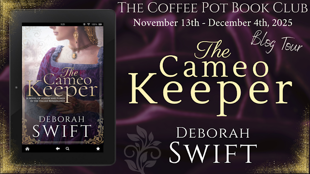 BookcaseMary's tweet photo. Read an #excerpt from The Cameo Keeper (Giulia Tofana Series) by Deborah Swift.
https://t.co/AtEowjKw4U
#TheCameoKeeper #GiuliaTofanaSeries #DeborahSwift #HistoricalFiction #Renaissance #Italy #Poison #BlogTour @cathiedunn @swiftstory https://t.co/ypTOcvnf4U