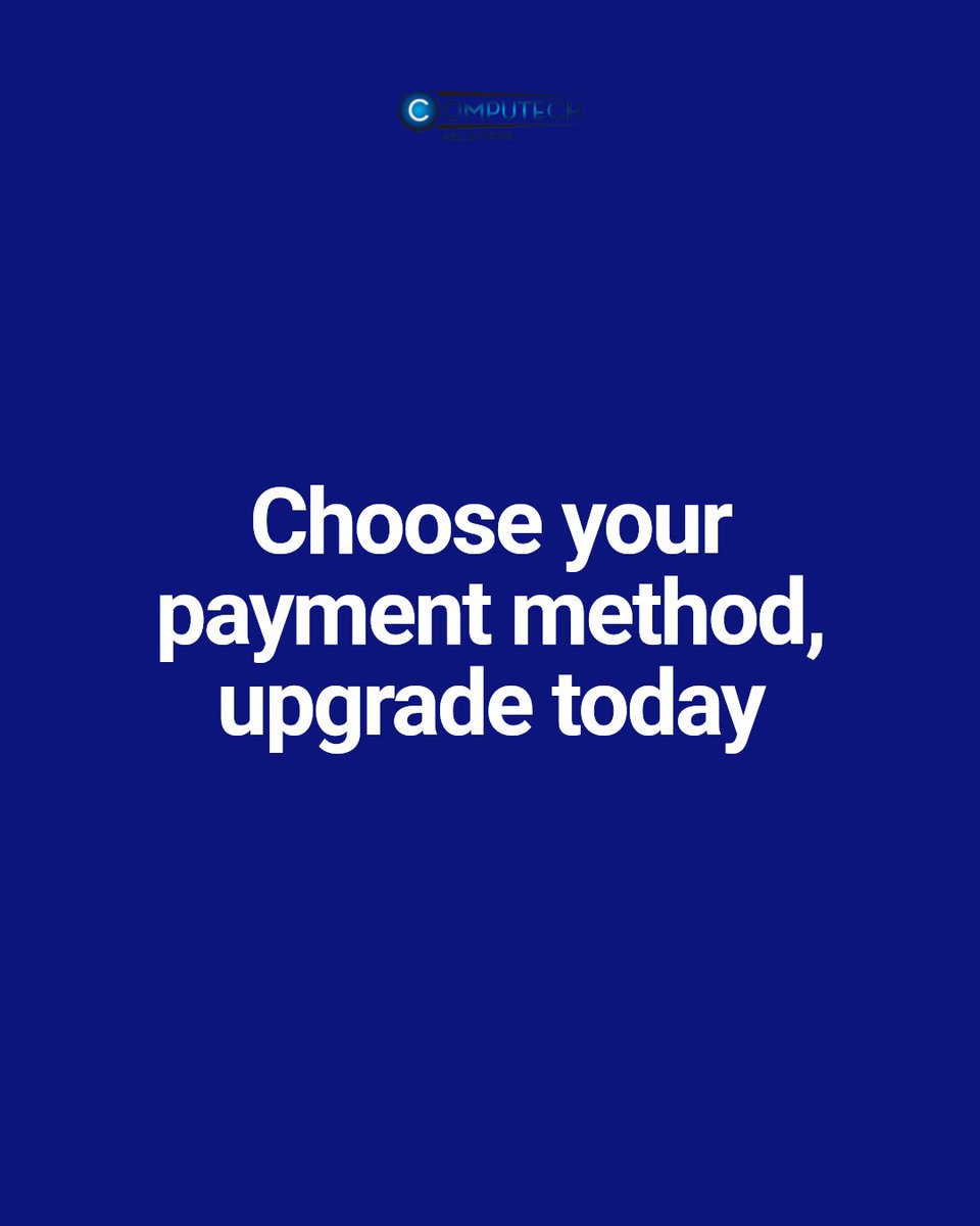 Computech_PTA's tweet image. Flexible payment options make IT upgrades easier. Pay with cash, EFT, or online at Computech Solutions. Upgrade your laptop or backup system now. Add to cart or chat: wa.me/0878221284 #LaptopRepair