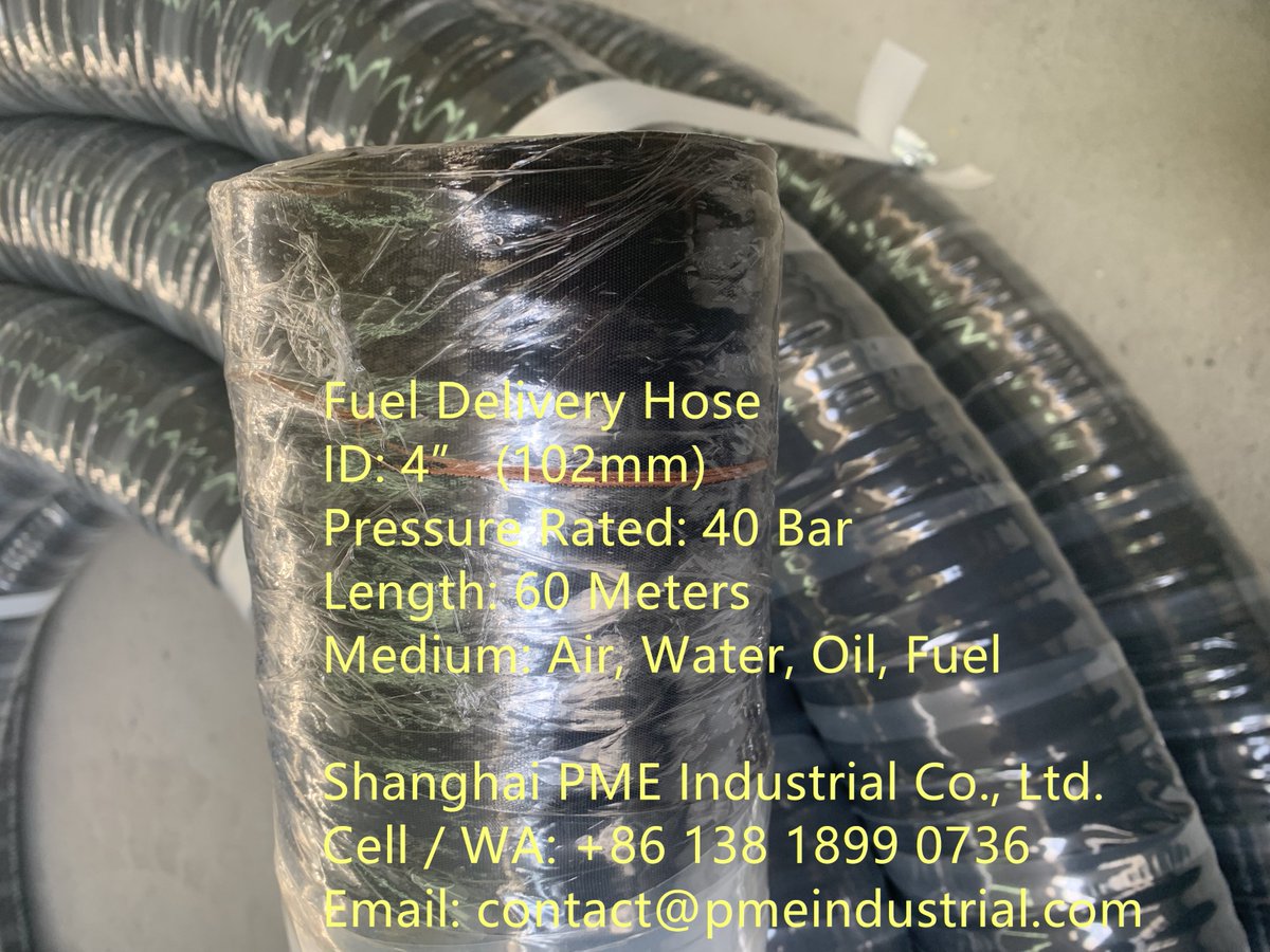 sh_pme's tweet image. Fuel Delivery Hose
4” x 40 Bar x 60 M
Medium: Air, Water, Oil, Fuel
pmeindustrial.com/4-inch-40-bar-…

Cell : +86 138 1899 0736
Email: contact@pmeindustrial.com
#FuelDeliveryHose #40BarIndustrialHose #Europeanindustrialhoss #fueltransfer #4inchfuelhose #pressuredeliveryhose