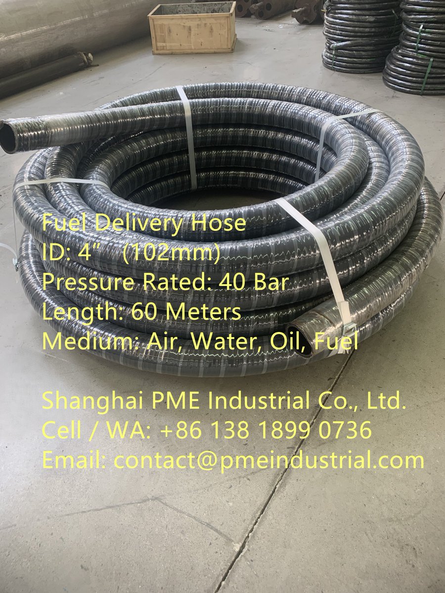 sh_pme's tweet image. Fuel Delivery Hose
4” x 40 Bar x 60 M
Medium: Air, Water, Oil, Fuel
pmeindustrial.com/4-inch-40-bar-…

Cell : +86 138 1899 0736
Email: contact@pmeindustrial.com
#FuelDeliveryHose #40BarIndustrialHose #Europeanindustrialhoss #fueltransfer #4inchfuelhose #pressuredeliveryhose
