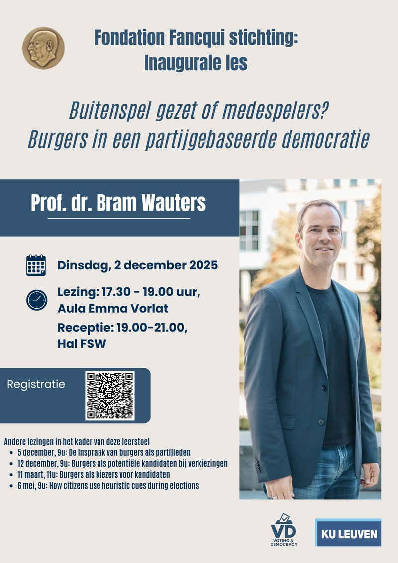 📢📢Join the inaugural lecture by <a href="/Bram_Wauters/">Bram Wauters</a> at KU Leuven! 

📅 Tuesday, 2 December 2025
🕠 17:30–19:00, Aula Emma Vorlat (KU Leuven)