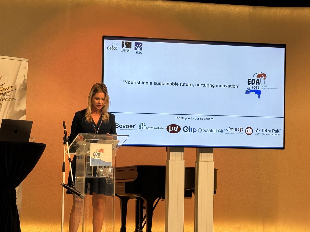 Dutch Minister of Agriculture Femke Marije Wiersma addresses the audience of the European Dairy Association &amp; Nederlandse Zuivel Organisatie - NZO (Dutch Dairy Association) conference ‘Nourishing a sustainable future, nurturing innovation’.