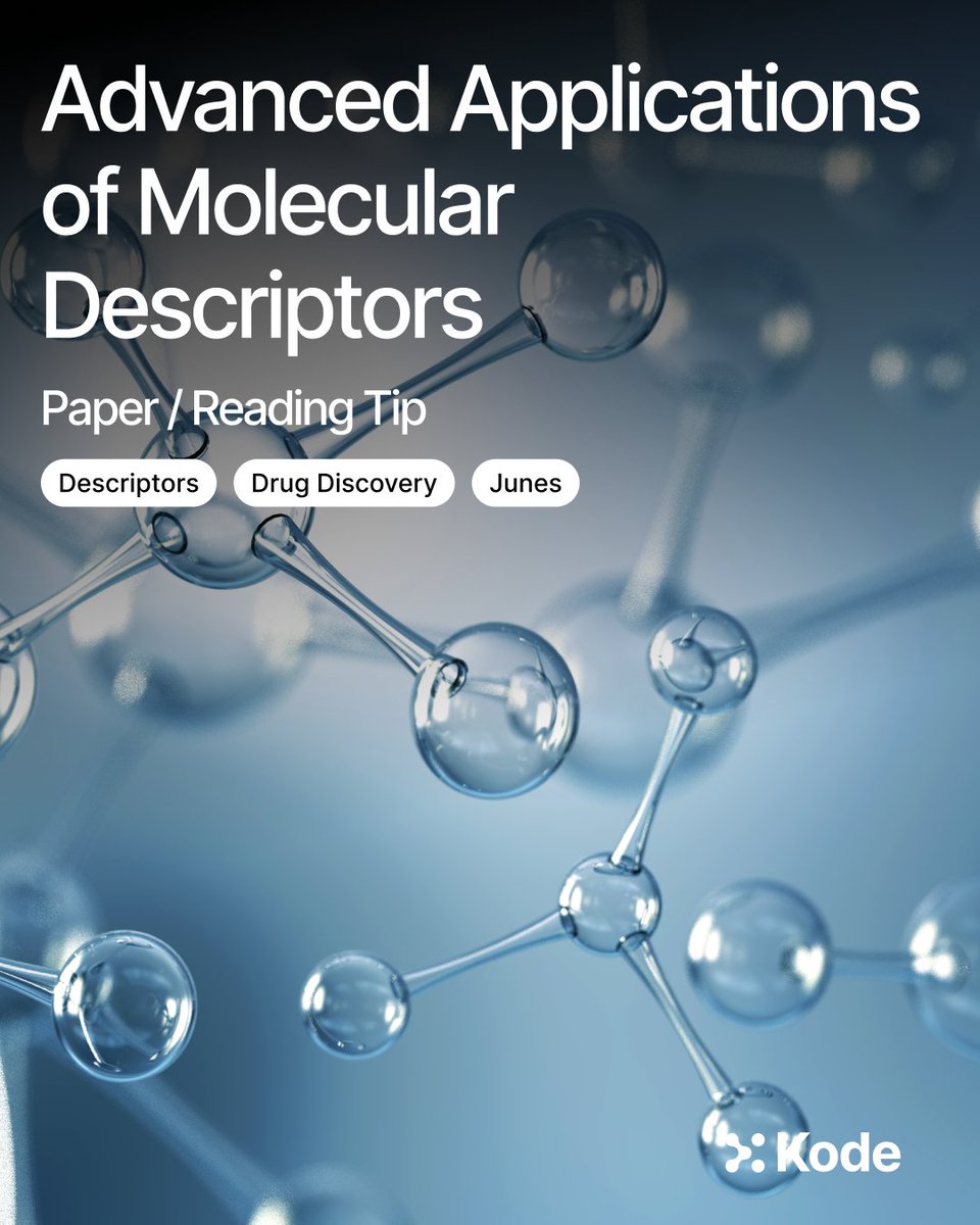 kode_solutions's tweet image. Reading Tip – Advanced Applications of Molecular Descriptors to predict drug–miRNA interactions: great example of how descriptors — like those available in JUNES — enable predictive modelling in pharma R&amp;amp;D.
Read more: sciencedirect.com/science/articl…
Explore JUNES: chm.kode-solutions.net/pf/junes/