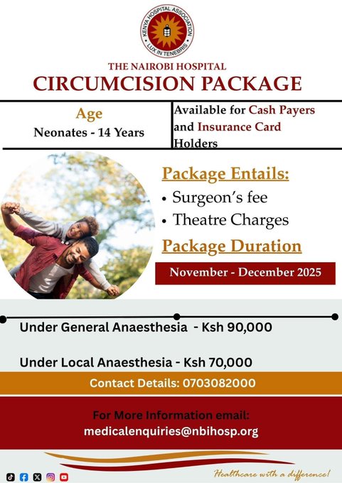 Many Kenyans mocked the price gap with village ceremonies costing a few hundred shillings, accusing hospitals of exploiting culture...
#NairobiHospital #KenyaNews #HealthCosts #CircumcisionKE #MedicalEthics #KOT #HealthcareKenya #TraditionVsModernity #Nairobi #PublicDebate