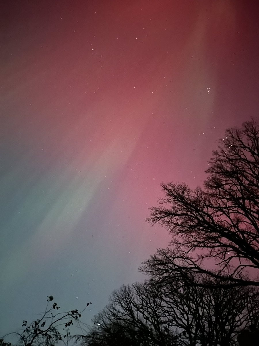 Spent hours outside yesterday with a few of my cameras on tripods taking pictures. By far the brightest aurora and prettiest I have seen.