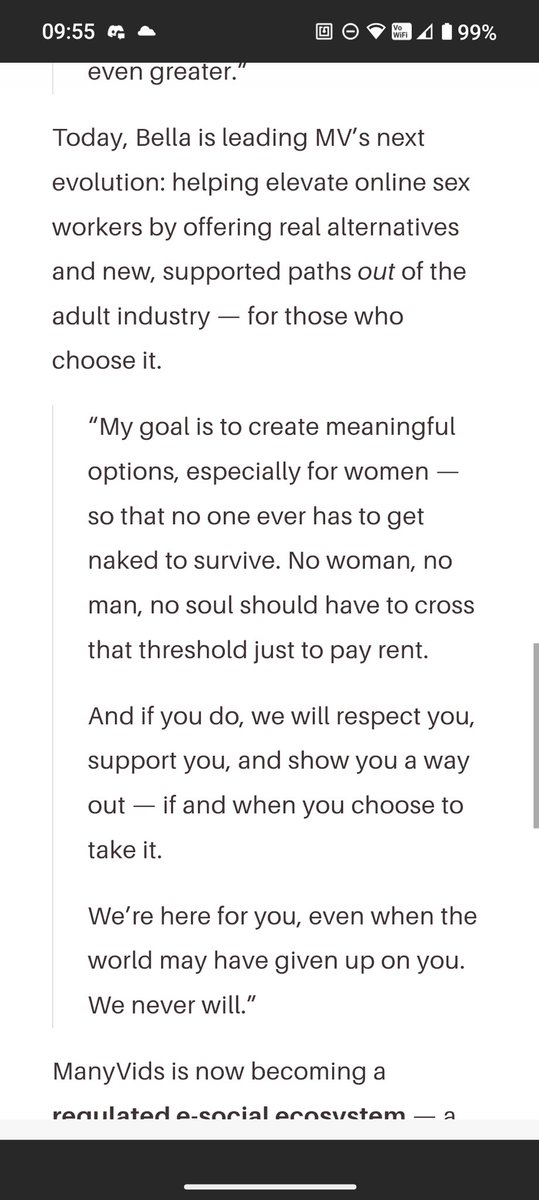 Straight from the horses mouth (Bella French’s site) MV think they are “saving” sex workers. Some of us WANT to be the whores we are, Bella. Just because you feel shame about it doesn’t mean you’ll make the rest of us feel the same. Support <a href="/clips4sale/">Clips4Sale.com</a> &amp; <a href="/realloyalfans/">loyalfans.com</a>  not ts bs