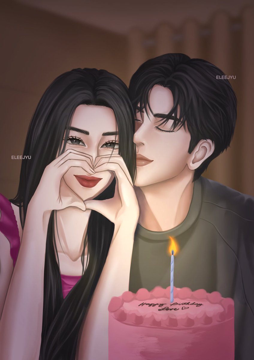 eleejyu's tweet photo. The happiest place on earth is wherever she is, wherever we are. Anywhere, as long as we're together.

Nate's birthday and also their first anniversary 🥰 
#NariNate #jonaxx #N1Girl #jonaxxstories
Open for art purchase. https://t.co/1o7fjCMDHQ