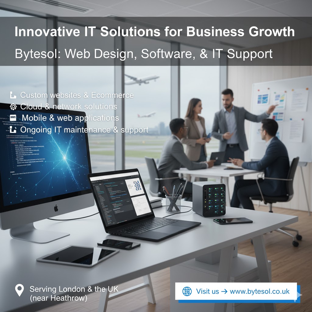 SonJohn68139's tweet image. Need a reliable IT partner near Heathrow Airport?
💻 Web design | 🧠 Software development | ☁️ IT support
👉 Visit bytesol.co.uk

#Bytesol #ITSupportLondon #SoftwareDevelopmentUK #HeathrowBusiness #DigitalSolutions