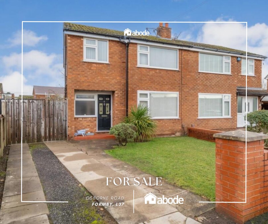 🔥 For Sale | Osborne Road, Formby

Well-presented three-bed semi in Formby.

rightmove.co.uk/properties/169…

🏡 Cosy lounge
🛏 3 Bedrooms
🍽 Modern open-plan kitchen &amp; dining space
🚗 Driveway for off-road parking

💷 £300,000
📅 OPEN DAY: Tue 18 Nov – DM to book

#Formby #Abode