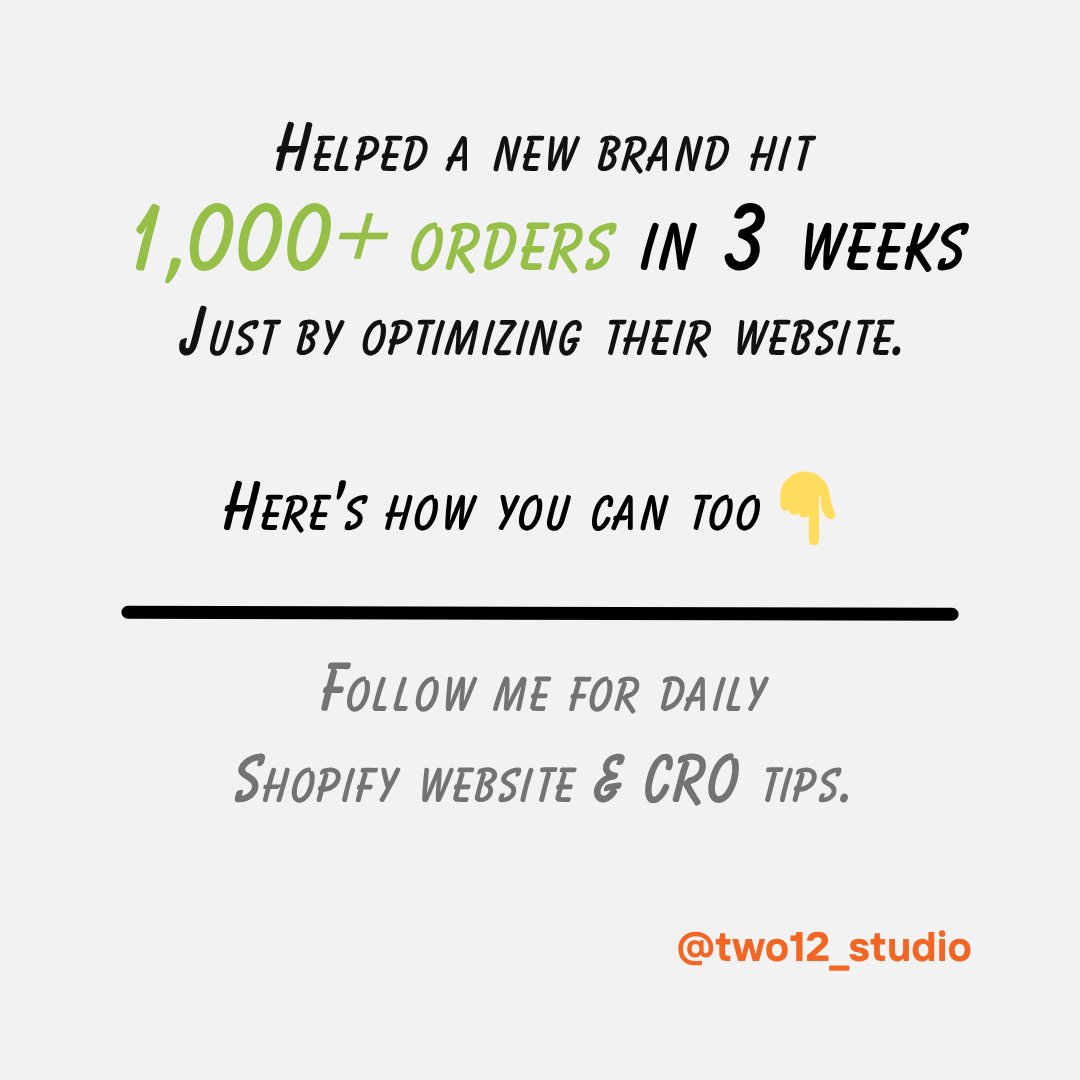 Two12 Studio | Shopify & CRO tweet media