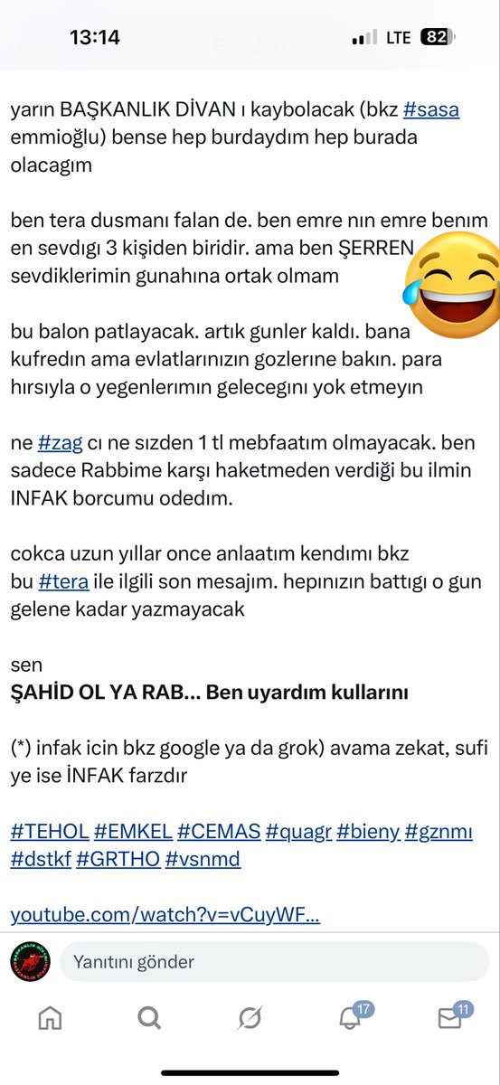 Burda en önemli şey ;
1- ben Emre’nin , Emre benim en sevdiğimiz 3 arkadaştan biriyiz demiş panda 🤣🤣🤣
2-başkanlık divanı kaybolur emmioğlu 🤣🤣
 Ulen panda bunları yazarken ne içiyorsun valla söyle bende deneyecek biraz kafa dağıtmaya ihtiyacım var😀😀 içtiğin şeyin adını
