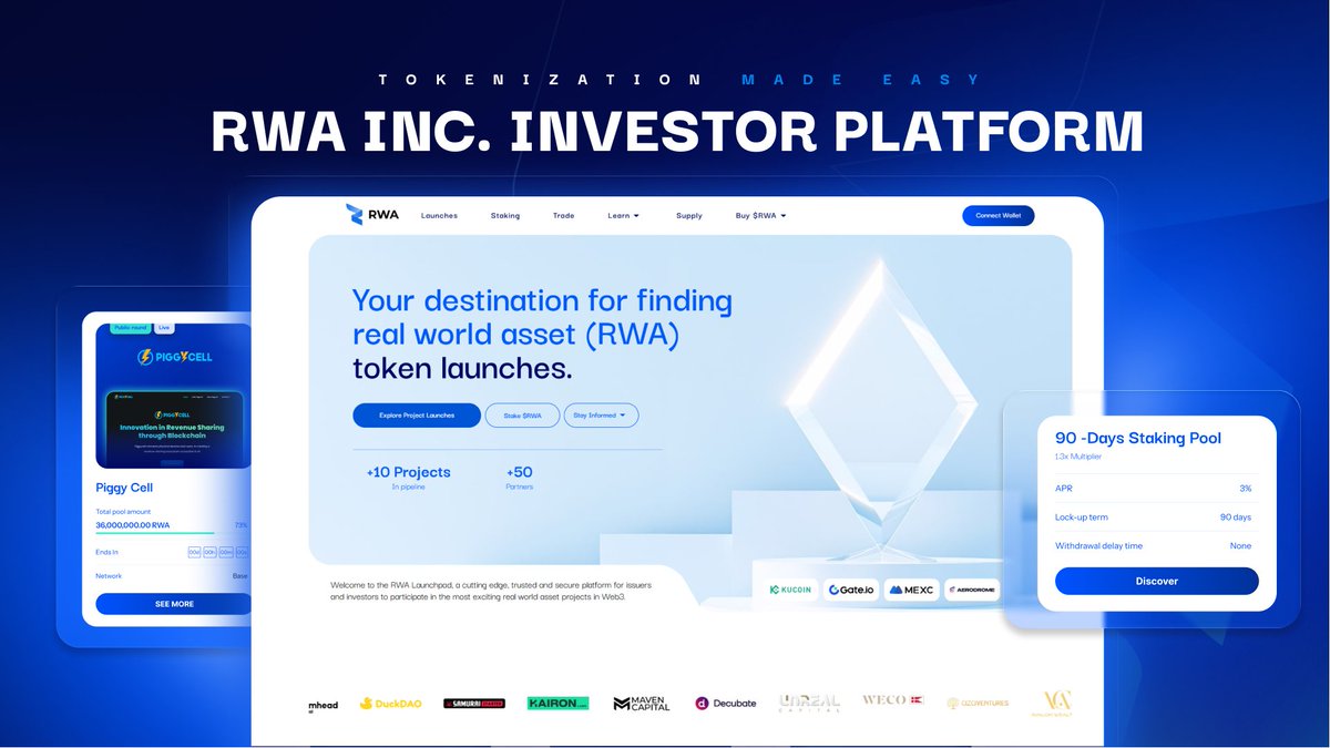 RWA Inc. Investor Platform: Real Utility in Action

What we’ve built isn’t just another token platform It’s the foundation of how real-world assets will be Funded, owned, and traded on-chain.
The current investor platform has proven itself A major success, showing how seamlessly