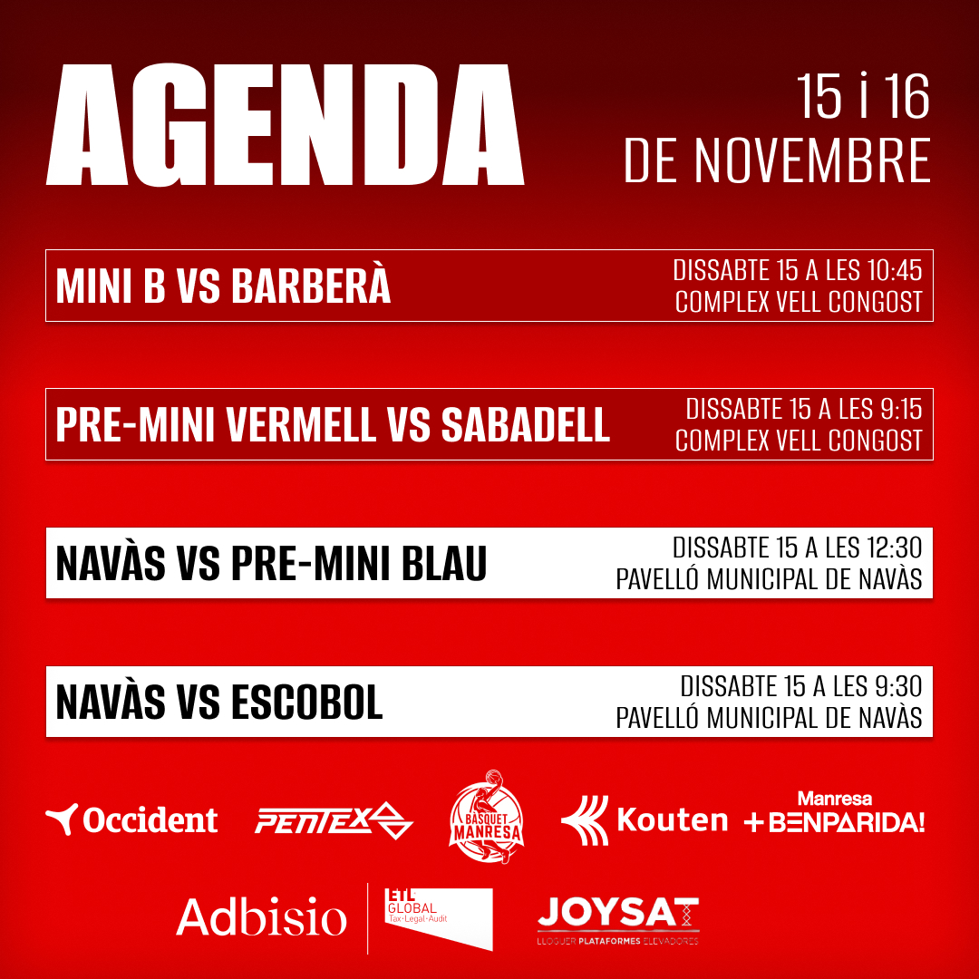 📅 Aquests són els partits de la setmana

#MadeinManresa